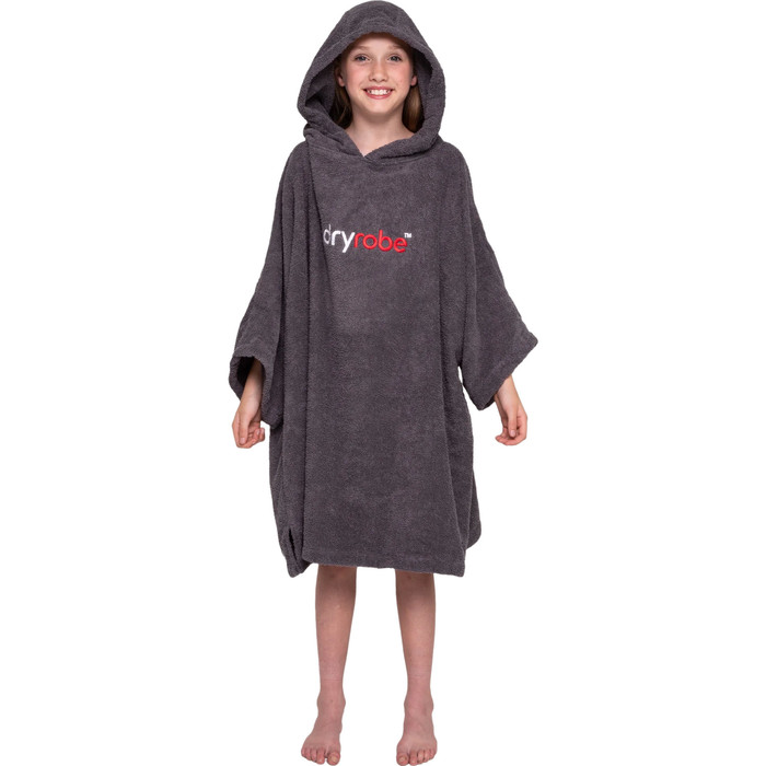 2023 Dryrobe Junior Toalla Con Capucha De Algodn Orgnico Cambio Robe V3OCT - Slate Grey